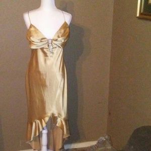 Gold dresses with built in jewelry